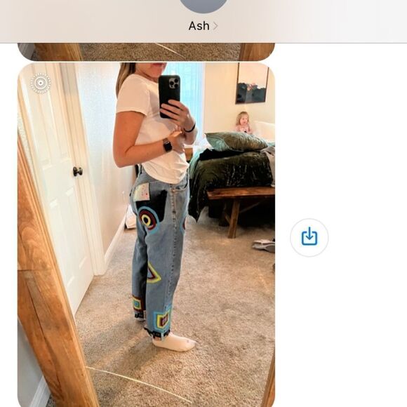 Vintage Levi’s 550 Relaxed Fit Up-Cycled High Rise Mom Jeans Size Men’s 33/30 - Picture 1 of 16